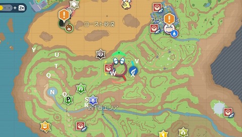 ポケモンSV西1番エリアわざマシン場所2