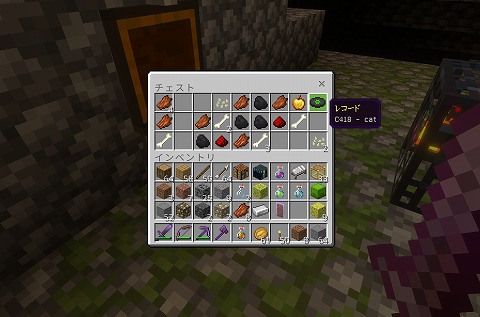 マイクラモンスタールームのチェストの中身