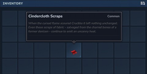 Cindercloth Scraps(焦げた布の端切れ)