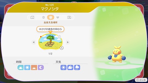 ぽこあポケモンマクノシタ生息地