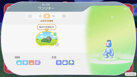 ワンリキーの生息地