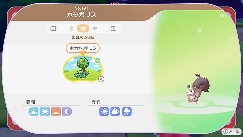 ホシガリスの生息地