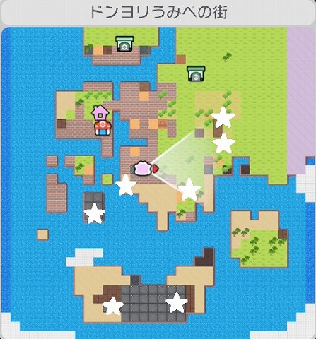 ドンヨリうみべの街のはつでんマシンの場所