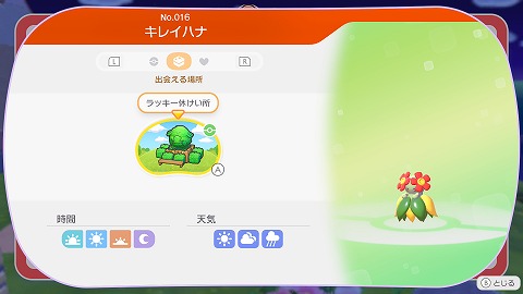 キレイハナ生息地