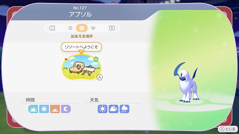 アブソルの生息地