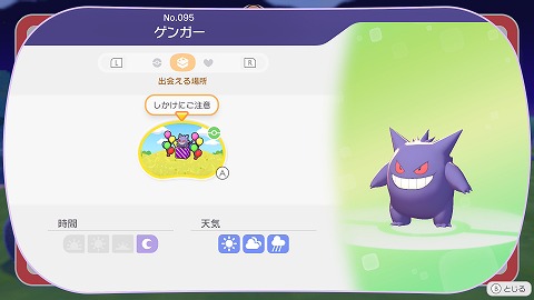 ゲンガーの生息地