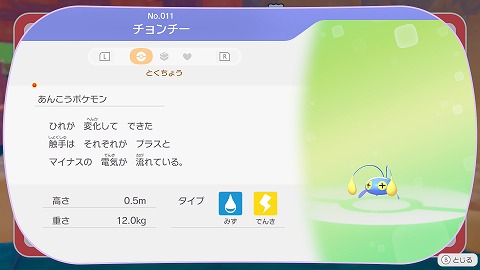 ぽこあポケモンチョンチー
